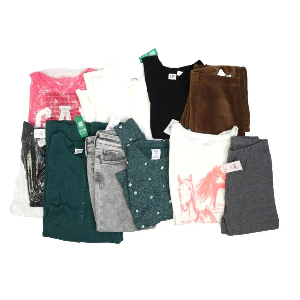 Gap Kids Bulk Lot Of 10 Girls Size Large 10 Mixed Season Tops Bottoms Dresses